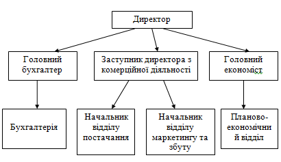 Організаційна структура управління ТОВ «Горобина».