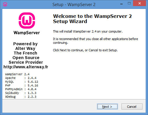 Проведення інсталяції веб-сервера WAMP.