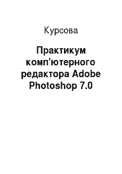 Курсовая: Практикум комп'ютерного редактора Adobe Photoshop 7.0