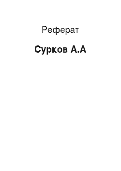 Реферат: Сурков А.А
