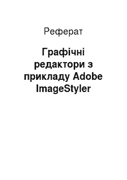Реферат: Графические редактори з прикладу Adobe ImageStyler